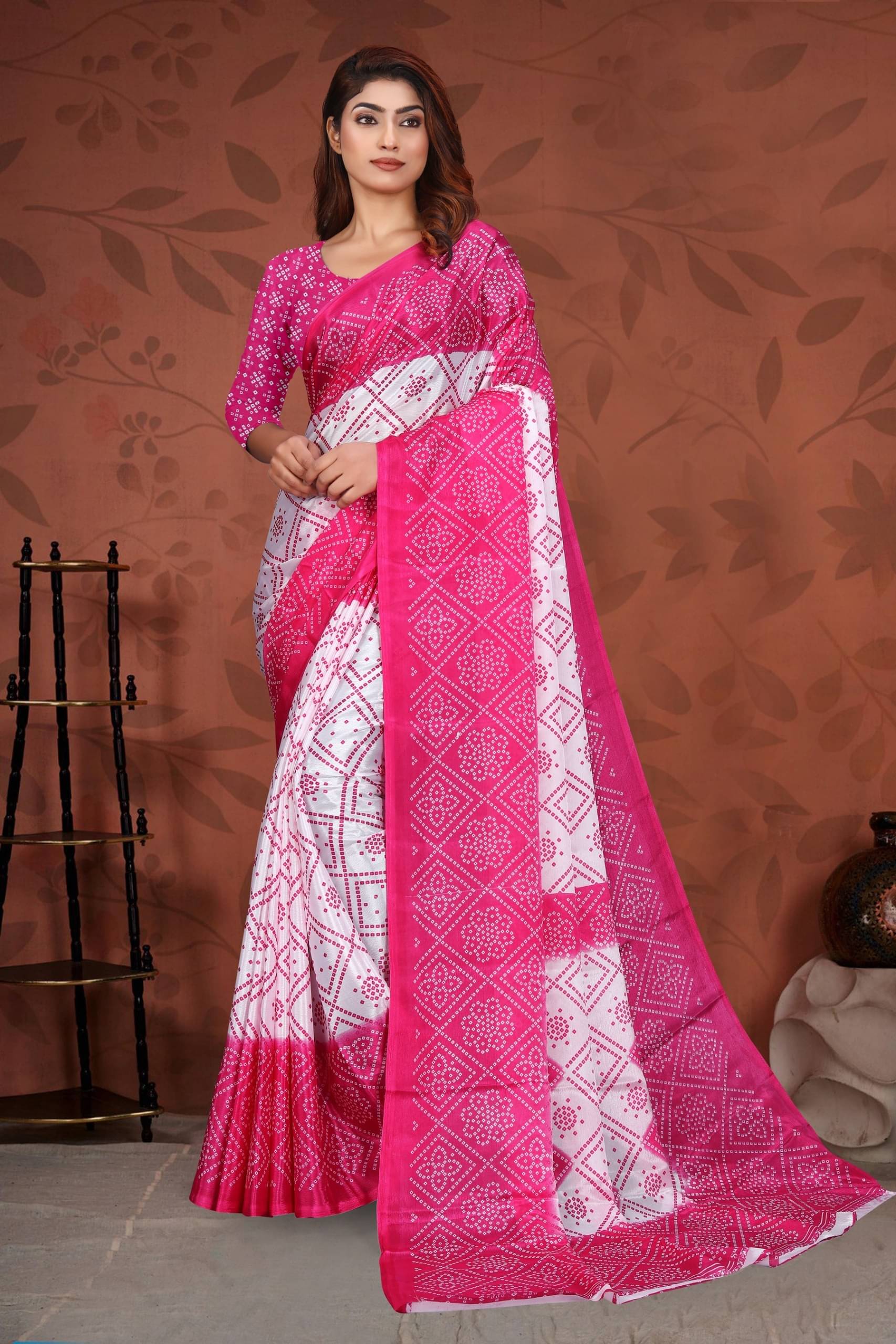 JIHANA FAB Chiffon Printed Saree With Unstitched Blouse Piece ( Multicolor 2 ) JIHANA FAB Chiffon Printed Saree With Unstitched Blouse Piece ( Multicolor 2 )