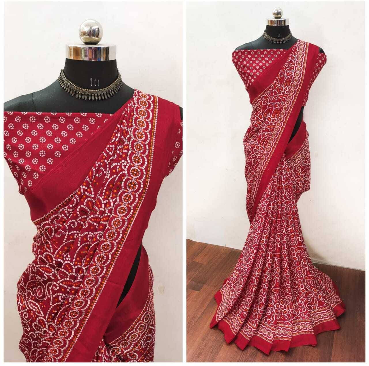     			JIHANA FAB Georgette Printed Saree With Unstitched Blouse Piece ( Multicolor 2 )