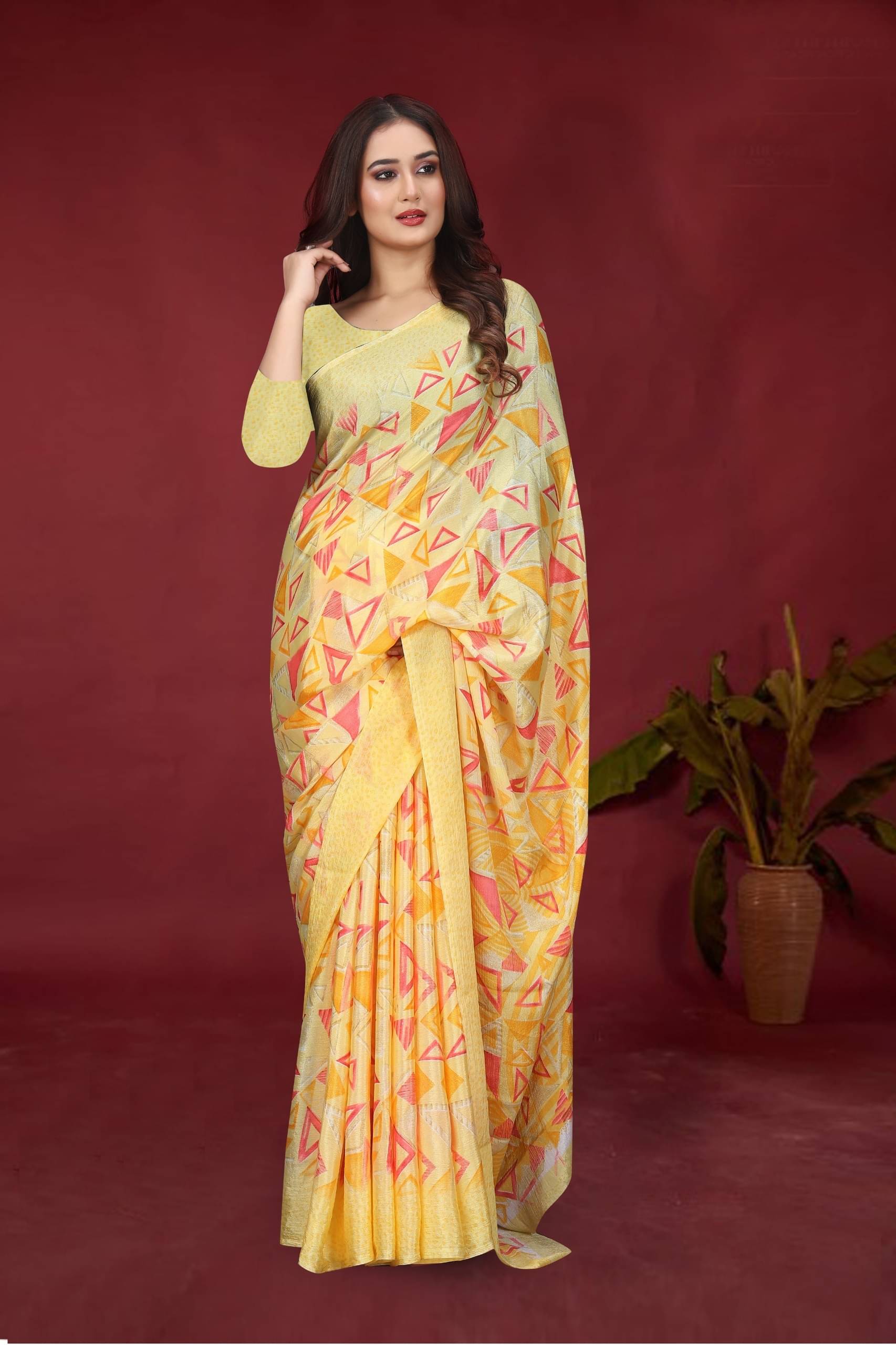 JIHANA FAB Georgette Printed Saree With Unstitched Blouse Piece ( Multicolor 3 ) JIHANA FAB Georgette Printed Saree With Unstitched Blouse Piece ( Multicolor 3 )