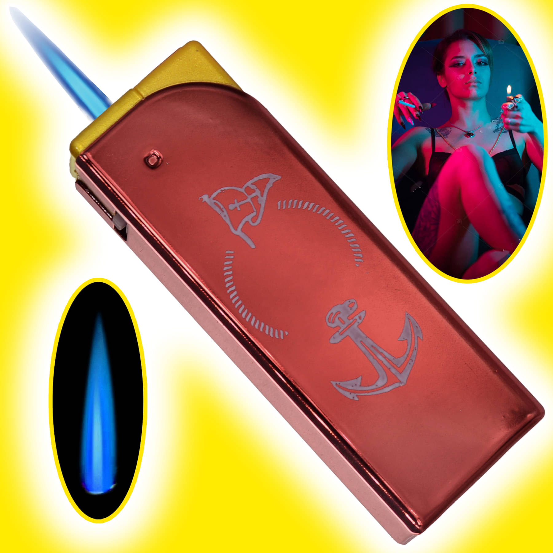     			JMALL Red Aluminium Cigarette Lighter ( Pack of 1 )