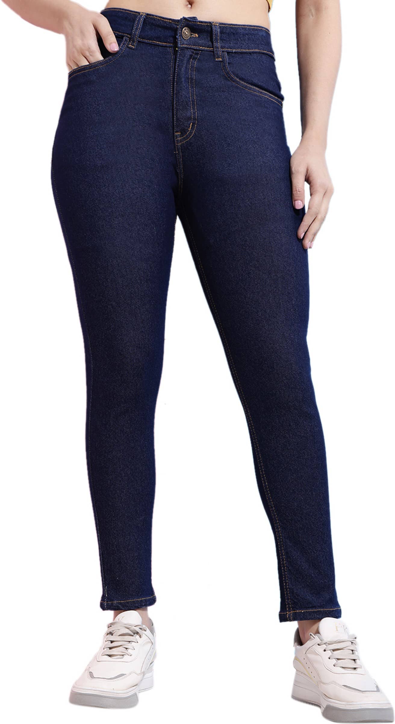 Kashian - Dark Blue Denim Slim Fit Women's Jeans ( Pack of 1 ) - Jeans | Buy online on ZillyBuy
