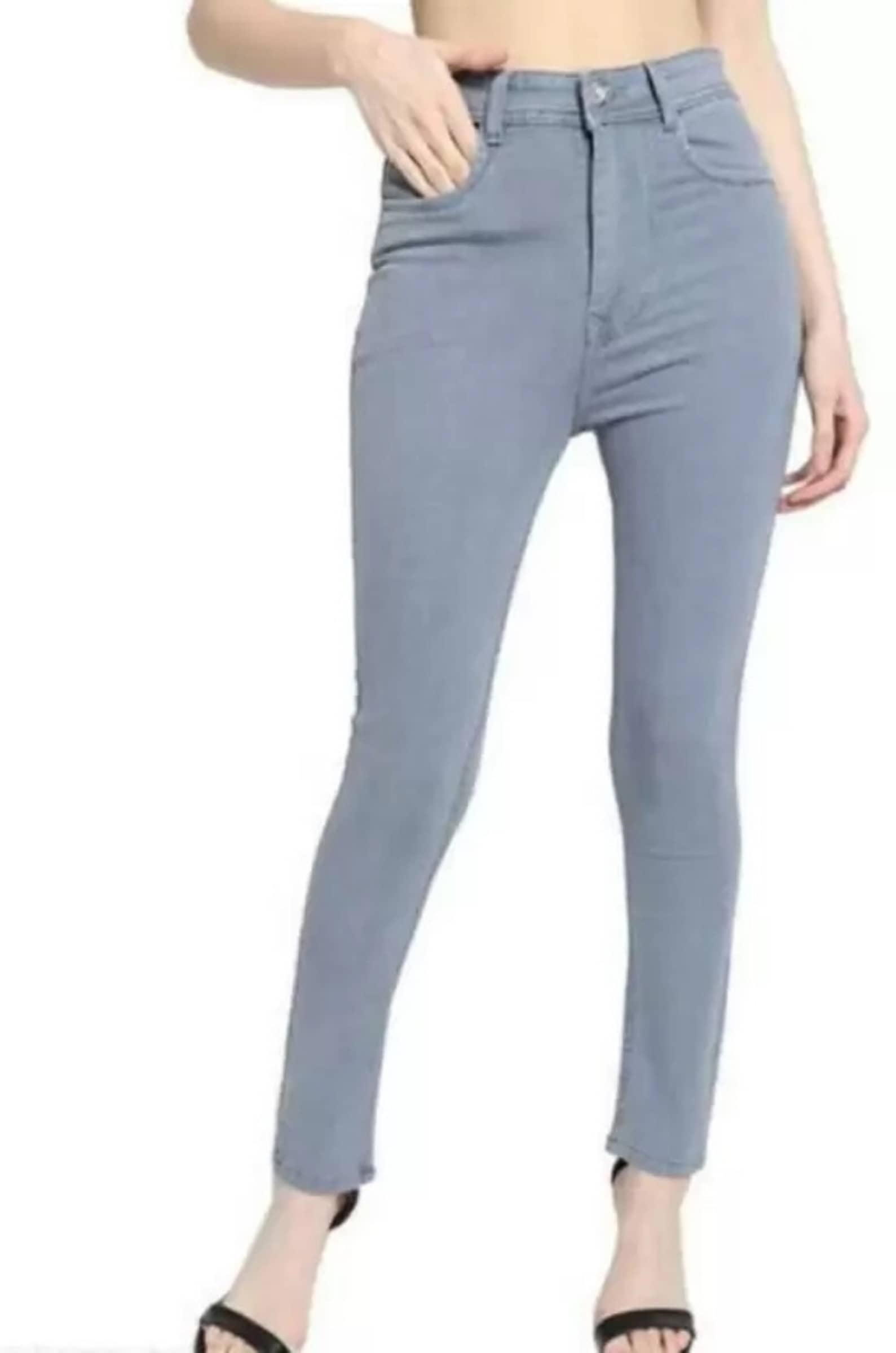 Kashian - Grey Denim Skinny Fit Women's Jeans ( Pack of 1 ) - Jeans | Buy online on ZillyBuy