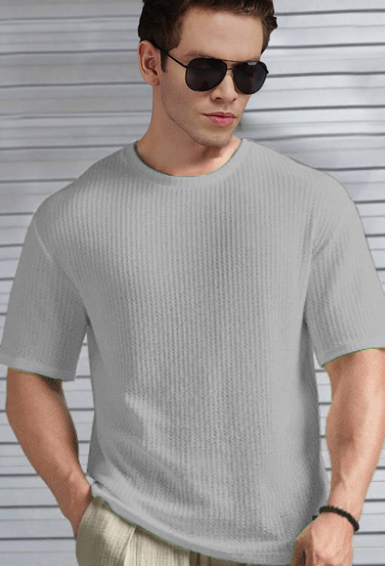R.ARHAN PREMIUM Cotton Blend Regular Fit Solid Half Sleeves Men's Round T-Shirt - Grey ( Pack of 1 ) R.ARHAN PREMIUM Cotton Blend Regular Fit Solid Half Sleeves Men's Round T-Shirt - Grey ( Pack of 1 )