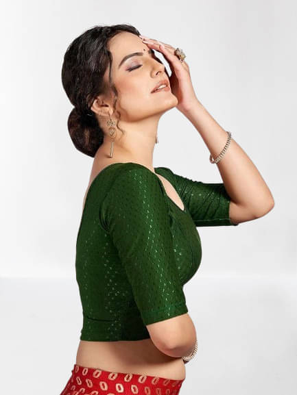 RUNAYA NX Green Readymade without Pad Lycra Women's Blouse ( Pack of 1 ) RUNAYA NX Green Readymade without Pad Lycra Women's Blouse ( Pack of 1 )