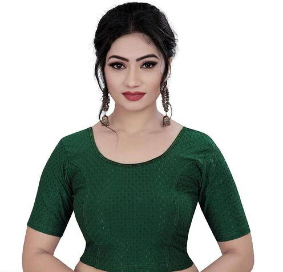 RUNAYA NX Green Readymade without Pad Cotton Blend Women's Blouse ( Pack of 1 ) RUNAYA NX Green Readymade without Pad Cotton Blend Women's Blouse ( Pack of 1 )