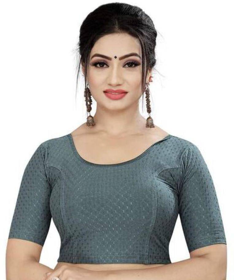 RUNAYA NX Grey Readymade without Pad Cotton Blend Women's Blouse ( Pack of 1 ) RUNAYA NX Grey Readymade without Pad Cotton Blend Women's Blouse ( Pack of 1 )