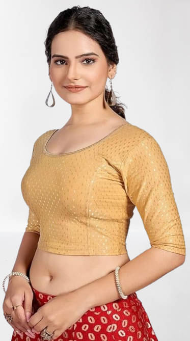     			RUNAYA NX Multicolor Readymade without Pad Lycra Women's Blouse ( Pack of 1 )