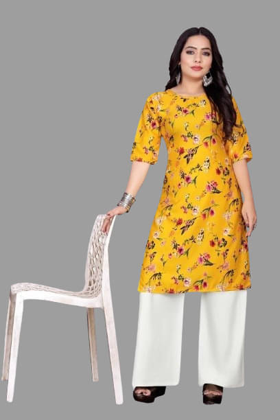     			RUNAYA NX Pack of 1 Viscose Rayon Printed A-line Women's Kurti - ( Multicolor )