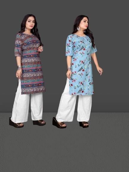     			RUNAYA NX Pack of 1 Crepe Printed A-line Women's Kurti - ( Light Green )