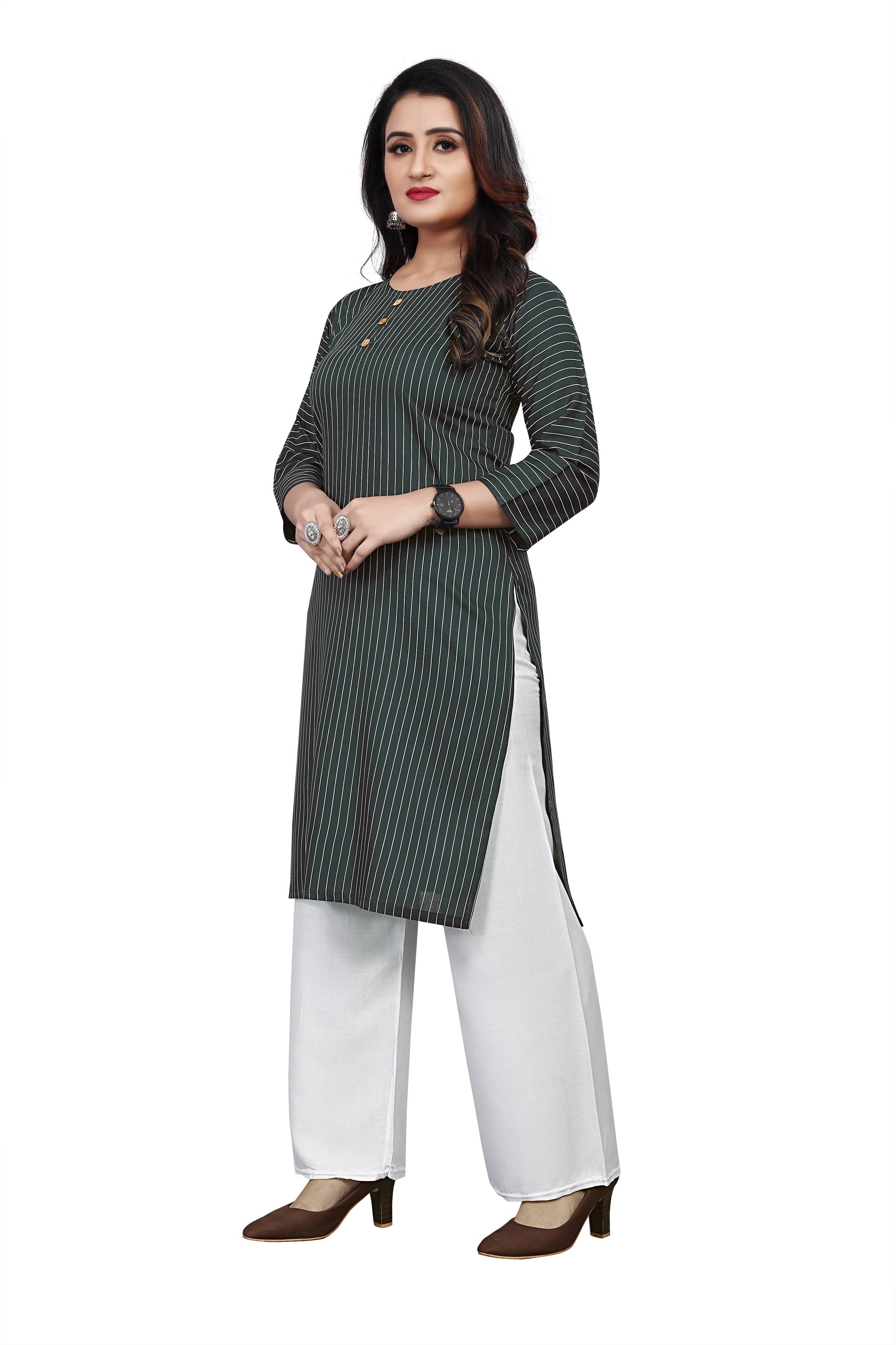 RUNAYA NX Pack of 1 Viscose Rayon Printed A-line Women's Kurti - ( Green ) RUNAYA NX Pack of 1 Viscose Rayon Printed A-line Women's Kurti - ( Green )