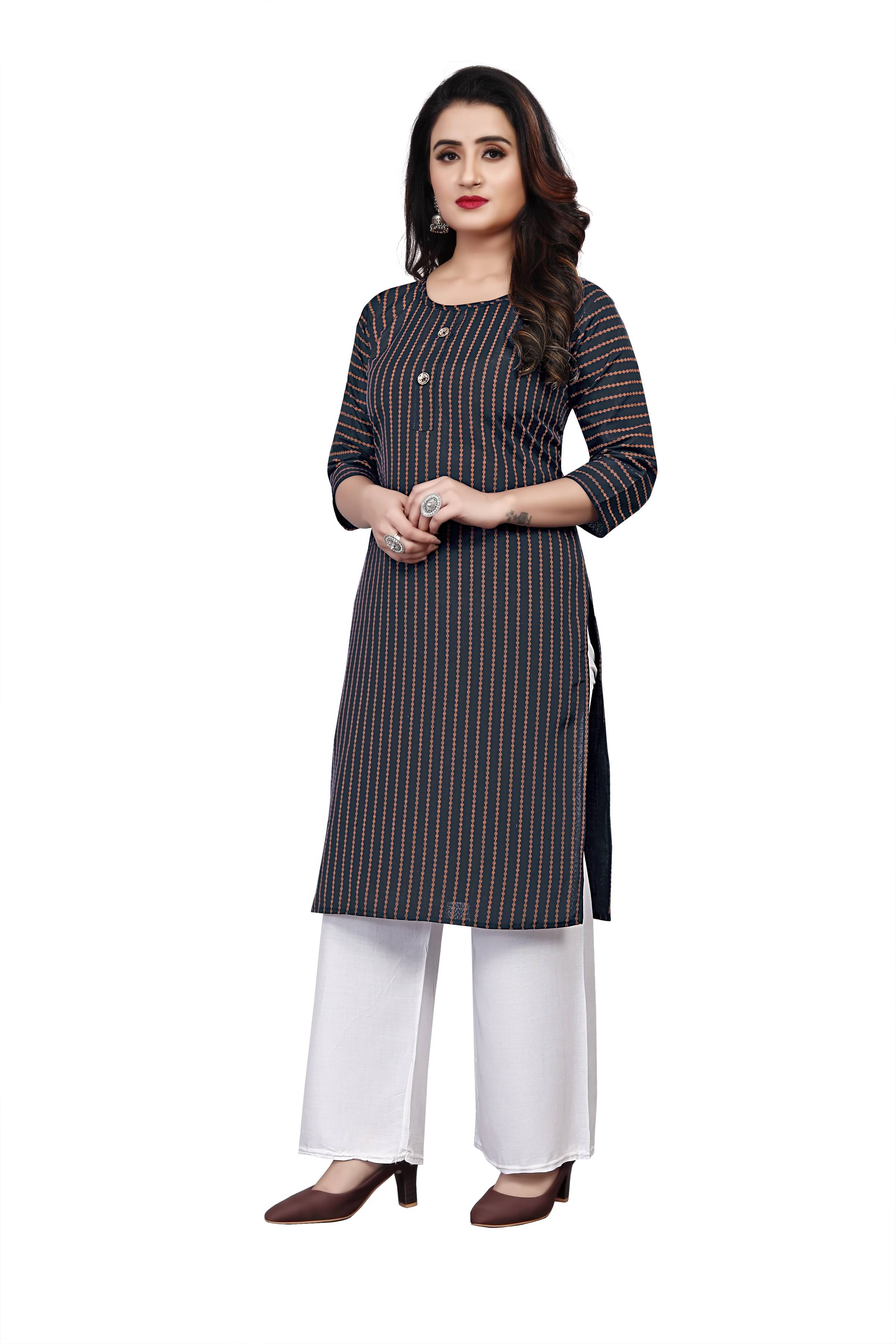 RUNAYA NX Pack of 1 Viscose Rayon Solid Straight Women's Kurti - ( Light Blue ) RUNAYA NX Pack of 1 Viscose Rayon Solid Straight Women's Kurti - ( Light Blue )