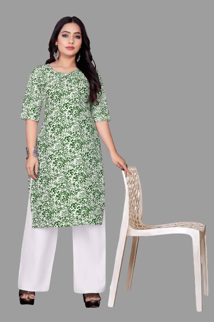 RUNAYA NX Pack of 1 Rayon Printed A-line Women's Kurti - ( Green ) RUNAYA NX Pack of 1 Rayon Printed A-line Women's Kurti - ( Green )