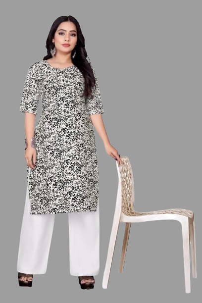 RUNAYA NX Pack of 1 Viscose Rayon Printed Straight Women's Kurti - ( Multicolor ) RUNAYA NX Pack of 1 Viscose Rayon Printed Straight Women's Kurti - ( Multicolor )