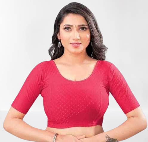 RUNAYA NX Pink Readymade without Pad Lycra Women's Blouse ( Pack of 1 ) RUNAYA NX Pink Readymade without Pad Lycra Women's Blouse ( Pack of 1 )