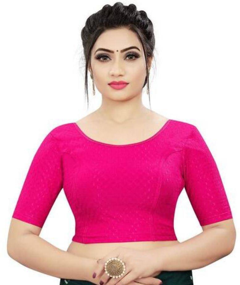     			RUNAYA NX Pink Readymade without Pad Lycra Women's Blouse ( Pack of 1 )