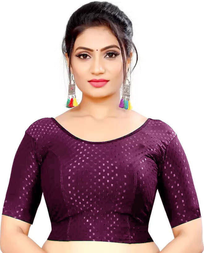 RUNAYA NX Purple Readymade without Pad Cotton Blend Women's Blouse ( Pack of 1 )     			RUNAYA NX Purple Readymade without Pad Cotton Blend Women's Blouse ( Pack of 1 )