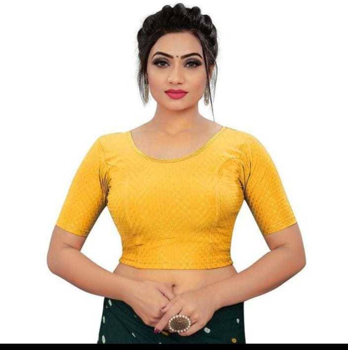 RUNAYA NX Yellow Readymade without Pad Cotton Blend Women's Blouse ( Pack of 1 ) RUNAYA NX Yellow Readymade without Pad Cotton Blend Women's Blouse ( Pack of 1 )