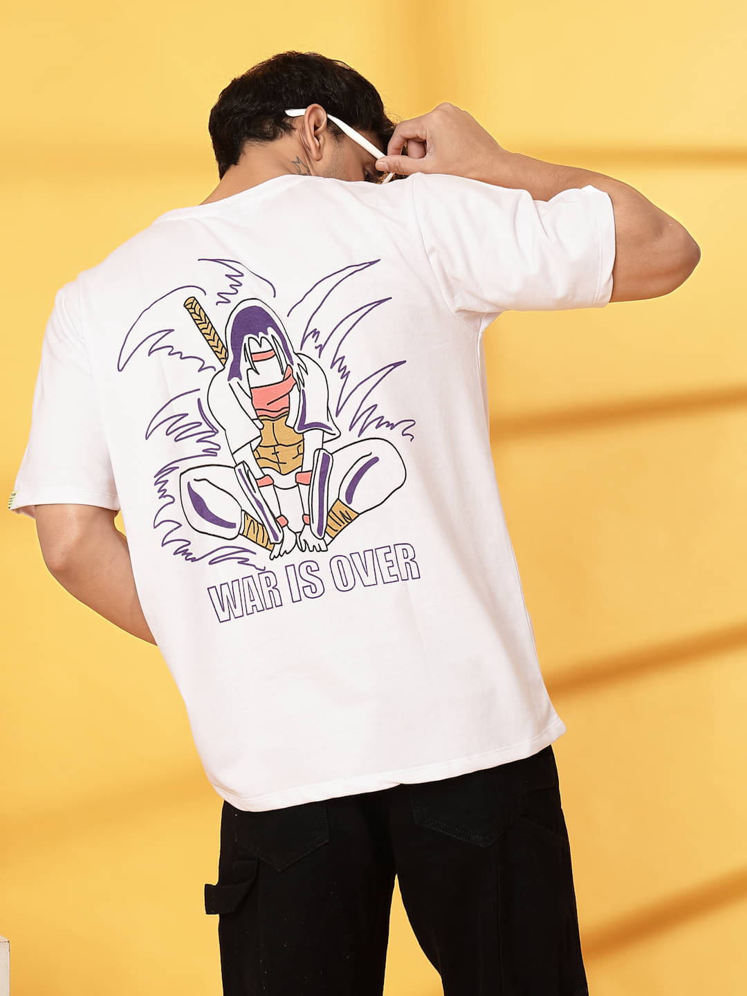 Rigo Cotton Oversized Fit Printed Half Sleeves Men's Round T-Shirt - White ( Pack of 1 )     			Rigo Cotton Oversized Fit Printed Half Sleeves Men's Round T-Shirt - White ( Pack of 1 )