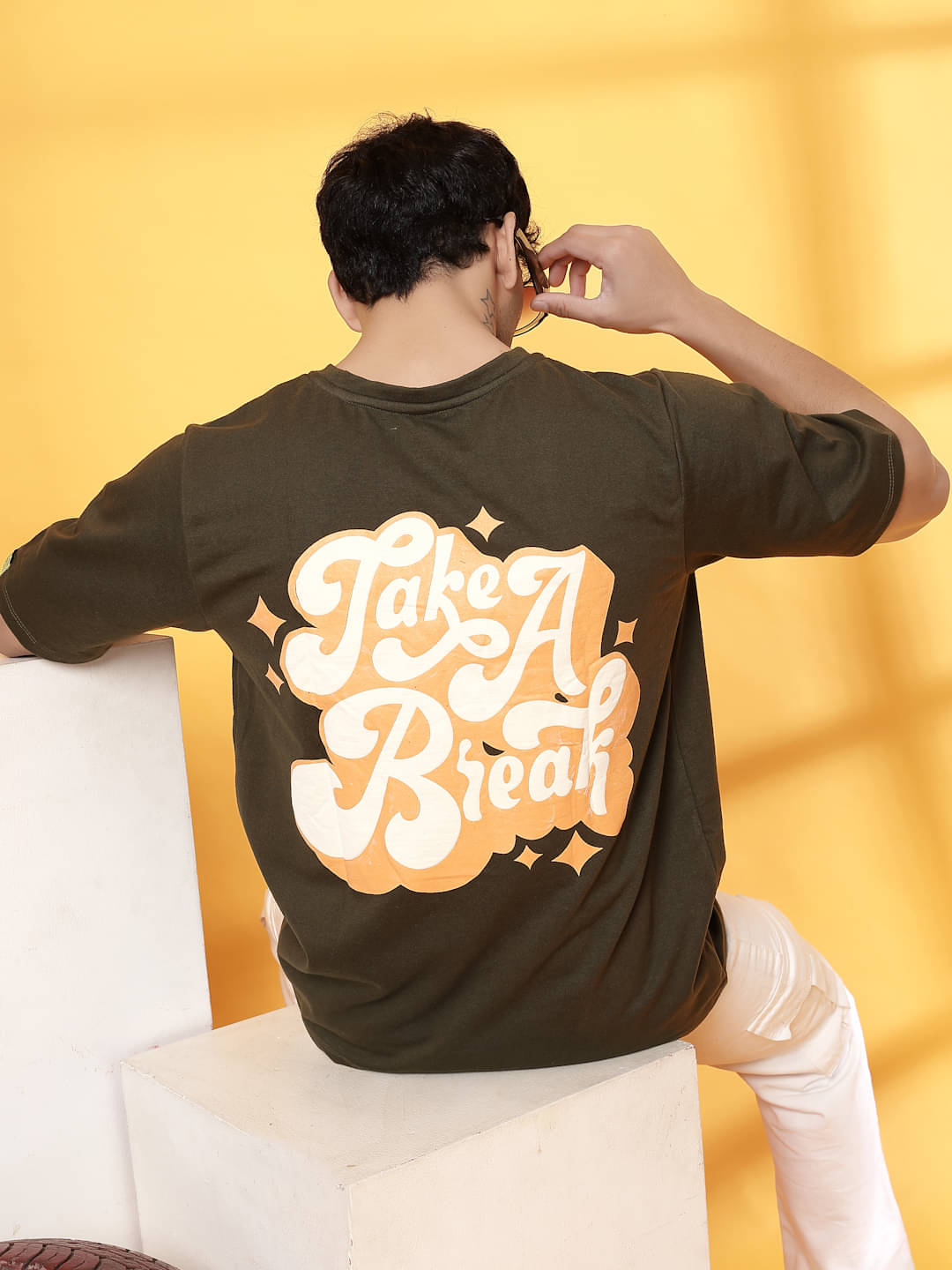 Rigo Cotton Oversized Fit Printed Half Sleeves Men's Round T-Shirt - Dark Green ( Pack of 1 ) Rigo Cotton Oversized Fit Printed Half Sleeves Men's Round T-Shirt - Dark Green ( Pack of 1 )
