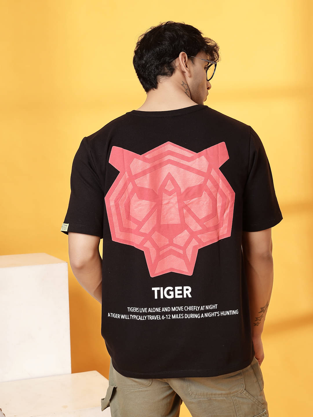 Rigo Cotton Oversized Fit Printed Half Sleeves Men's Round T-Shirt - Black ( Pack of 1 ) Rigo Cotton Oversized Fit Printed Half Sleeves Men's Round T-Shirt - Black ( Pack of 1 )
