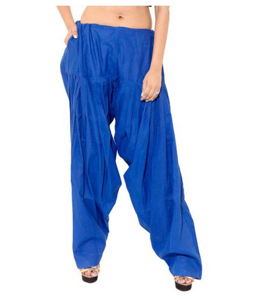     			Skandas Trendz Pack of 1 Cotton Women's Patiala ( Blue )