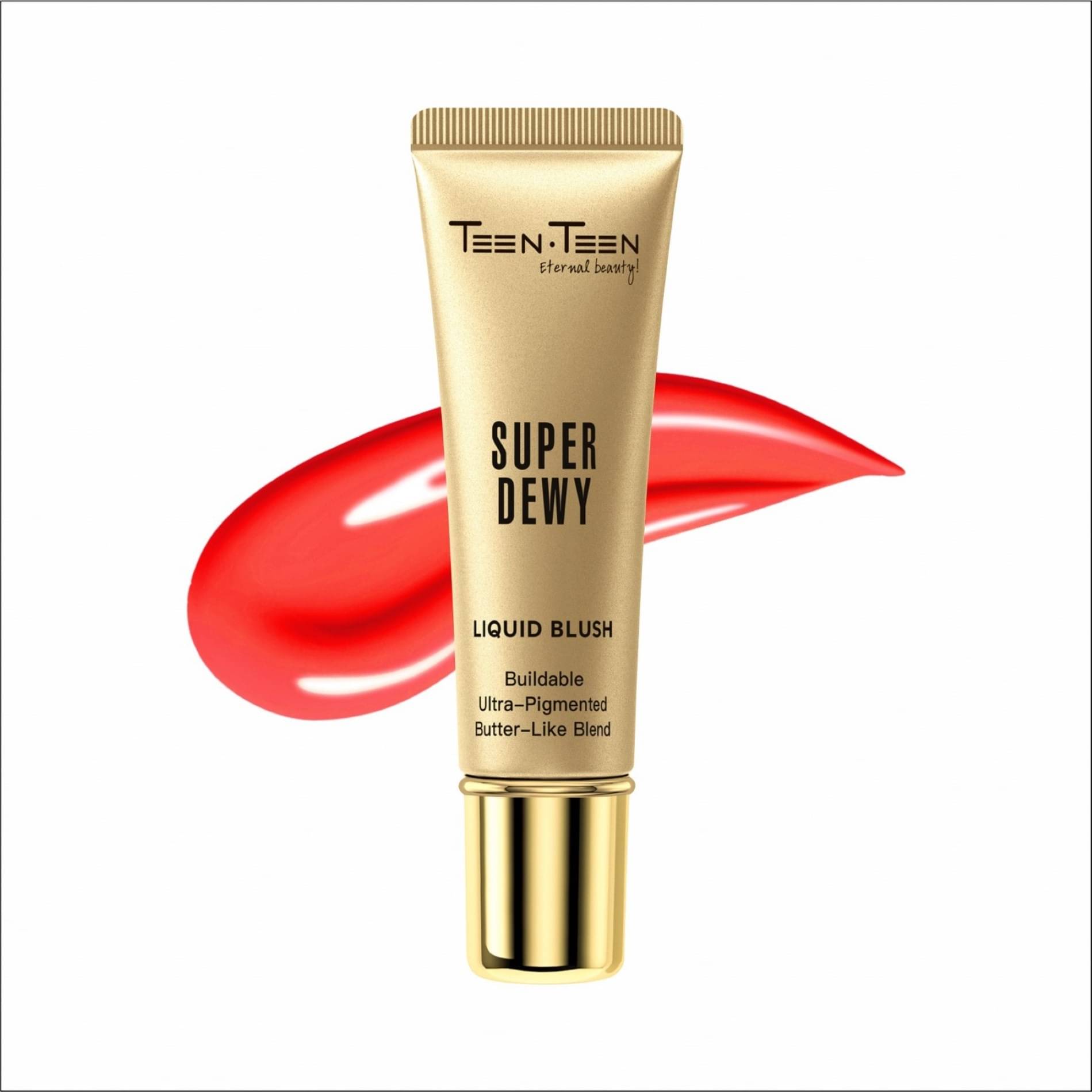     			TEEN TEEN Super Dewy Liquid Blush, Ultra-Pigmented, Long-lasting, All Skin Types, Red Romance, 15gm (Pack of 1)