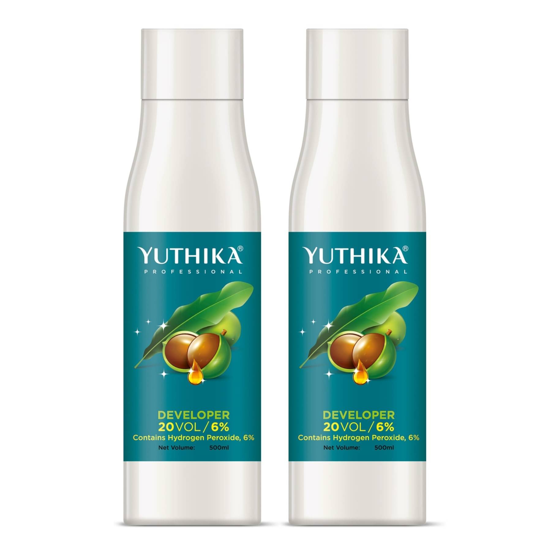 Yuthika Professional Developer for Hair Color 20 Volume (6%) 500ml - Pack of 2 Yuthika Professional Developer for Hair Color 20 Volume (6%) 500ml - Pack of 2