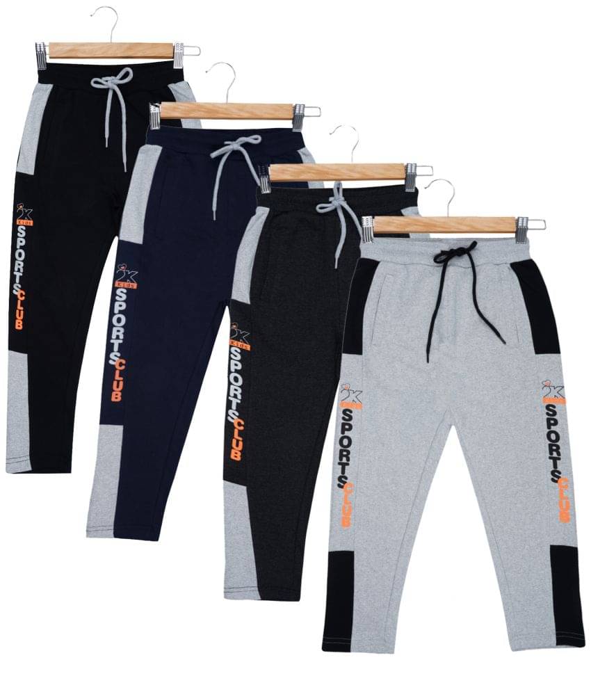     			2K Kids Pack of 2 Boys Cotton Spandex Trackpant ( Multi )
