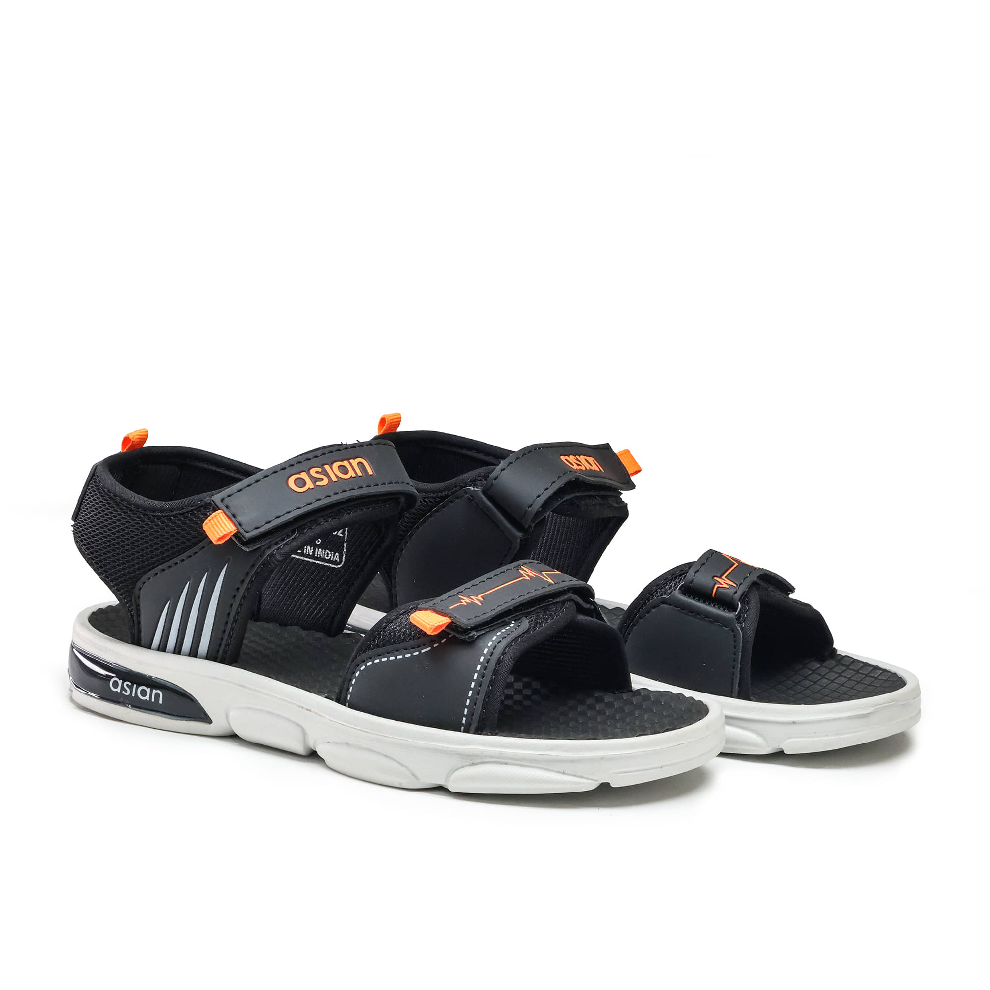     			ASIAN - Black Men's Floater Sandals