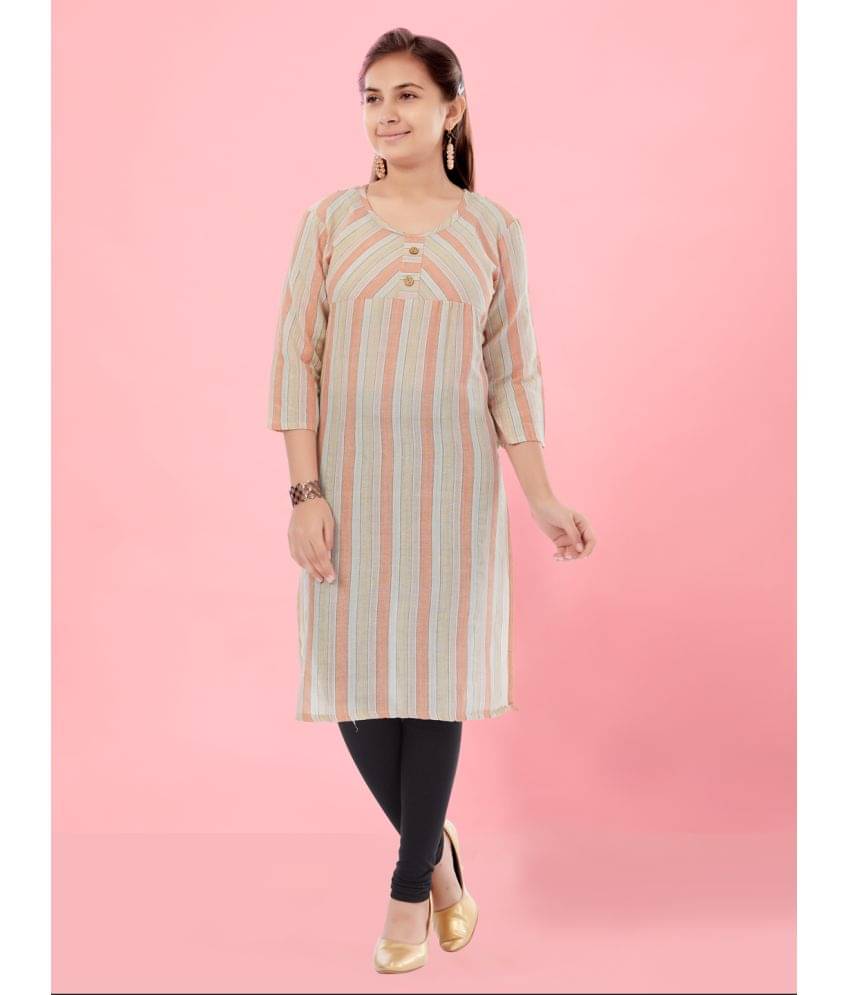     			Aarika Girls Cotton Kurti ( Pack of 1 , Peach )