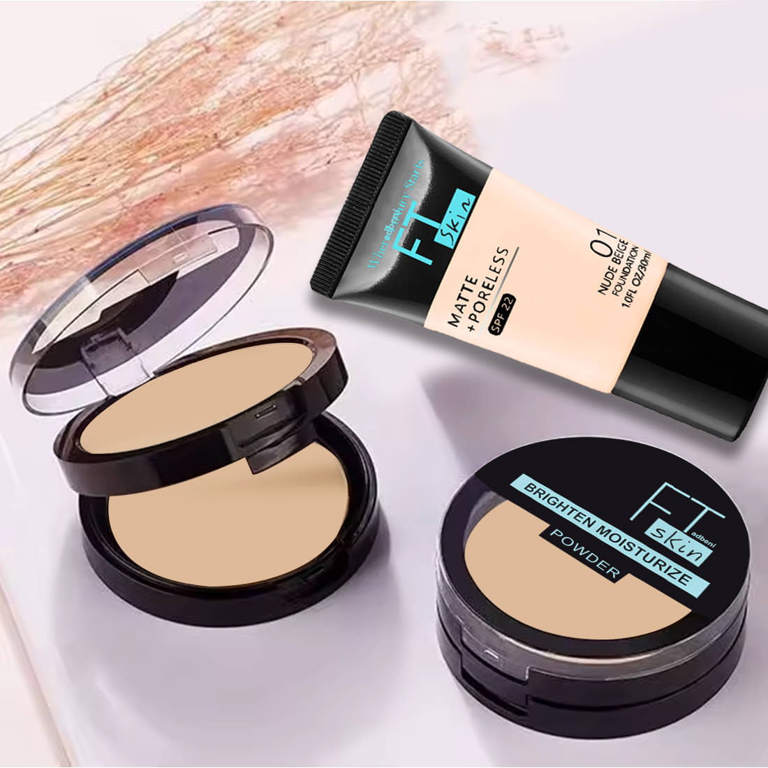     			Adbeni Makeup Kit ( Seamless Glow Makeup Combo | Foundation & Compact Powder )