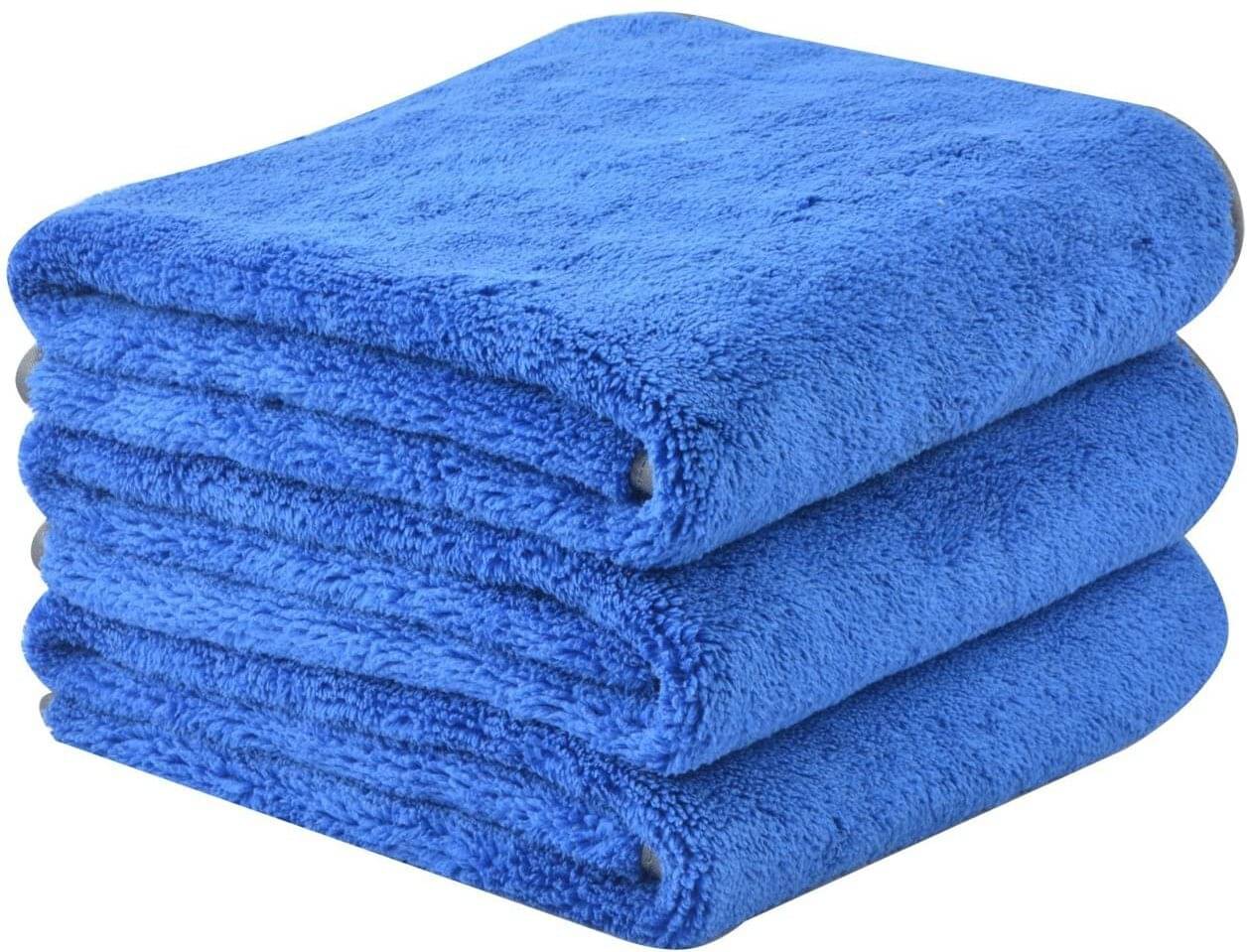     			CAMPARK Blue 400 GSM Microfiber Cloth For Automobile ( Pack of 3 )