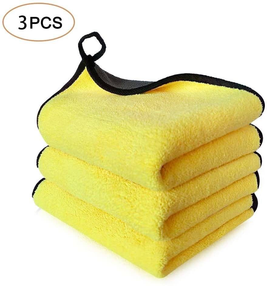     			CAMPARK Multicolor 800 GSM Microfiber Cloth For Automobile ( Pack of 3 )