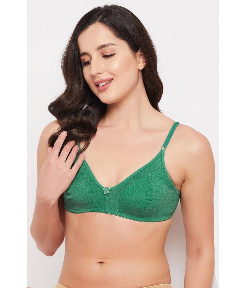     			Clovia Cotton Blend Non Padded Women's Everyday Bra ( Green )