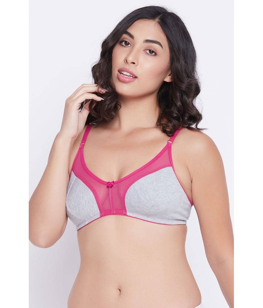     			Clovia Cotton Blend Non Padded Women's Everyday Bra ( Grey Melange )