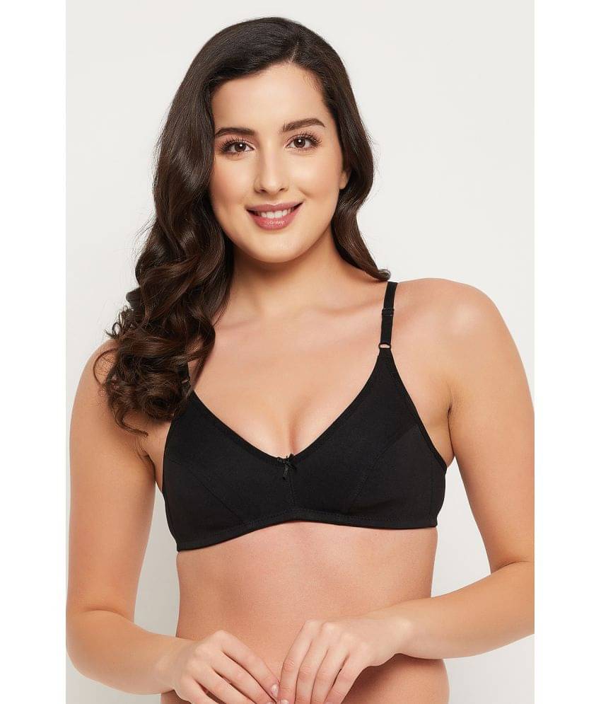 Clovia Cotton Blend Non Padded Women's Everyday Bra ( Black ) Clovia Cotton Blend Non Padded Women's Everyday Bra ( Black )