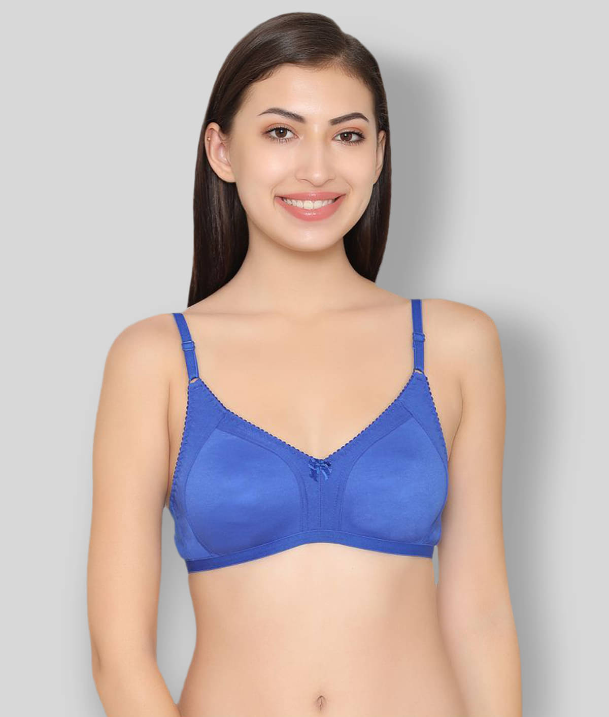 Clovia Cotton Non Padded Women's T-Shirt Bra ( Blue ) Clovia Cotton Non Padded Women's T-Shirt Bra ( Blue )