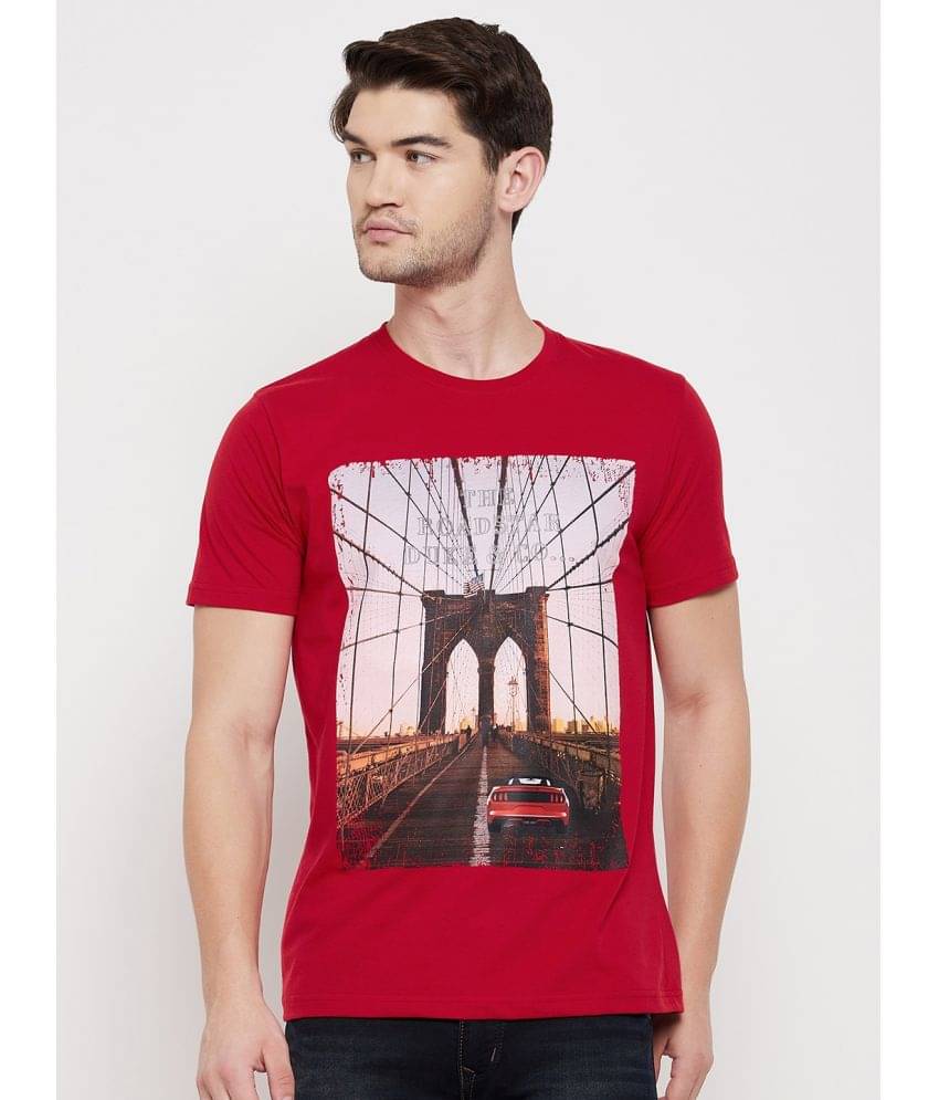     			Duke Pack of 1 Cotton Blend Slim Fit Men's T-Shirt ( Red )