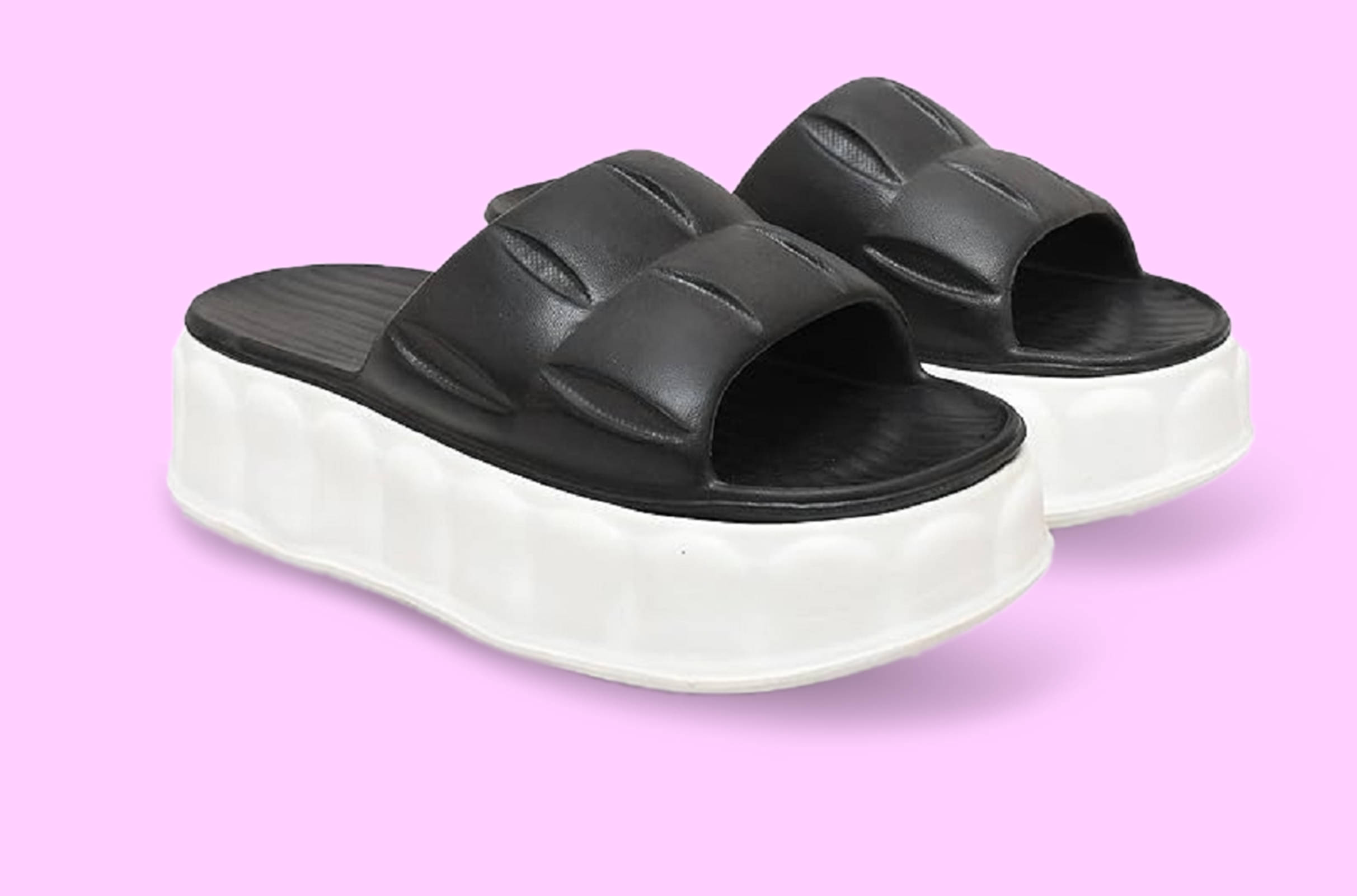 Layasa Purple Slides For Women Layasa BLUE Floater Sandals