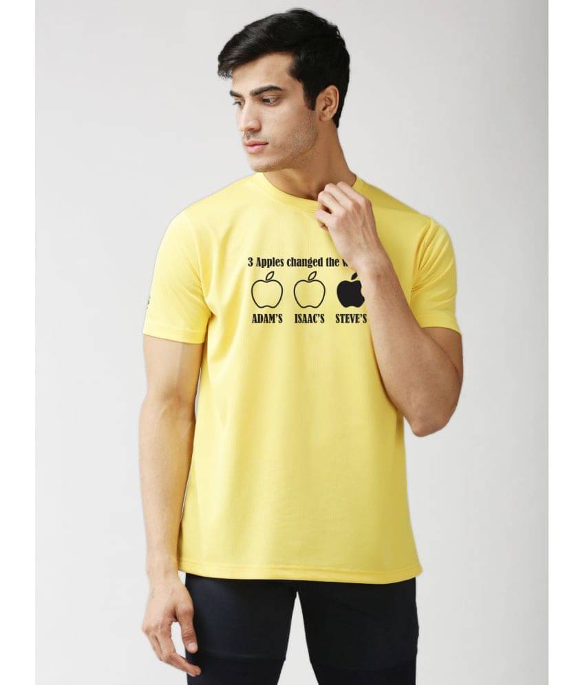     			EPPE Pack of 1 Polyester Regular Fit Men's T-Shirt ( Yellow )