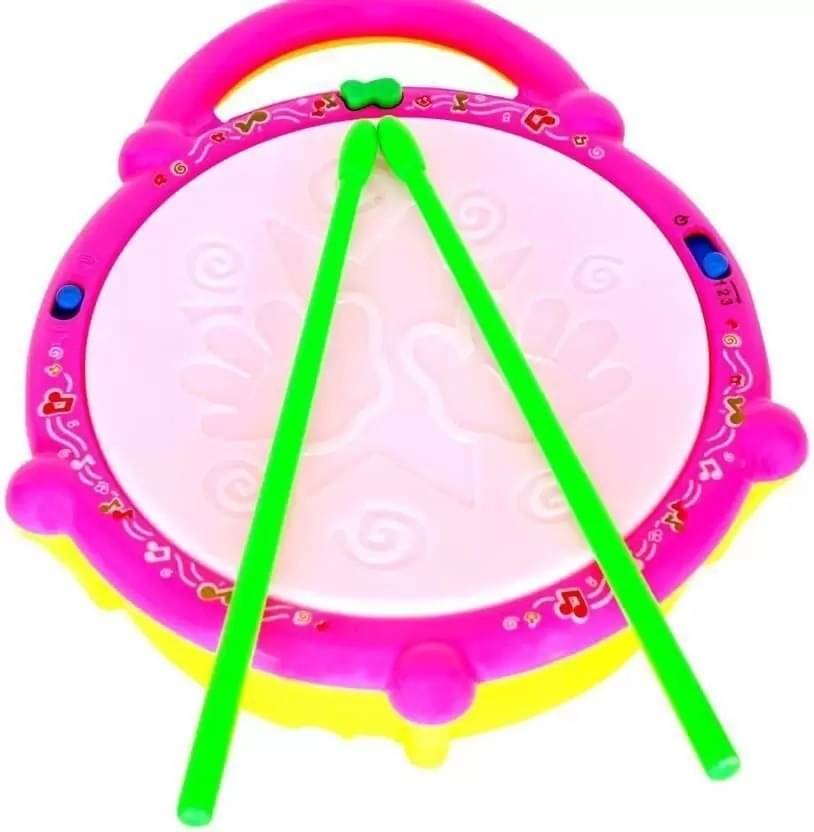     			Eclet Flash 3D Flash Drums Toys for Kids with Lights & Musical,Good Quality Plastic(Multi Color, Pack of 1) y