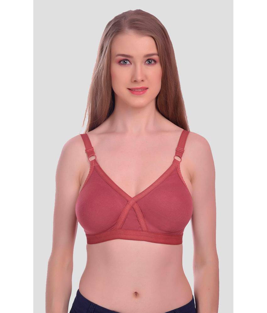     			Elina Cotton Non Padded Women's T-Shirt Bra ( Maroon )