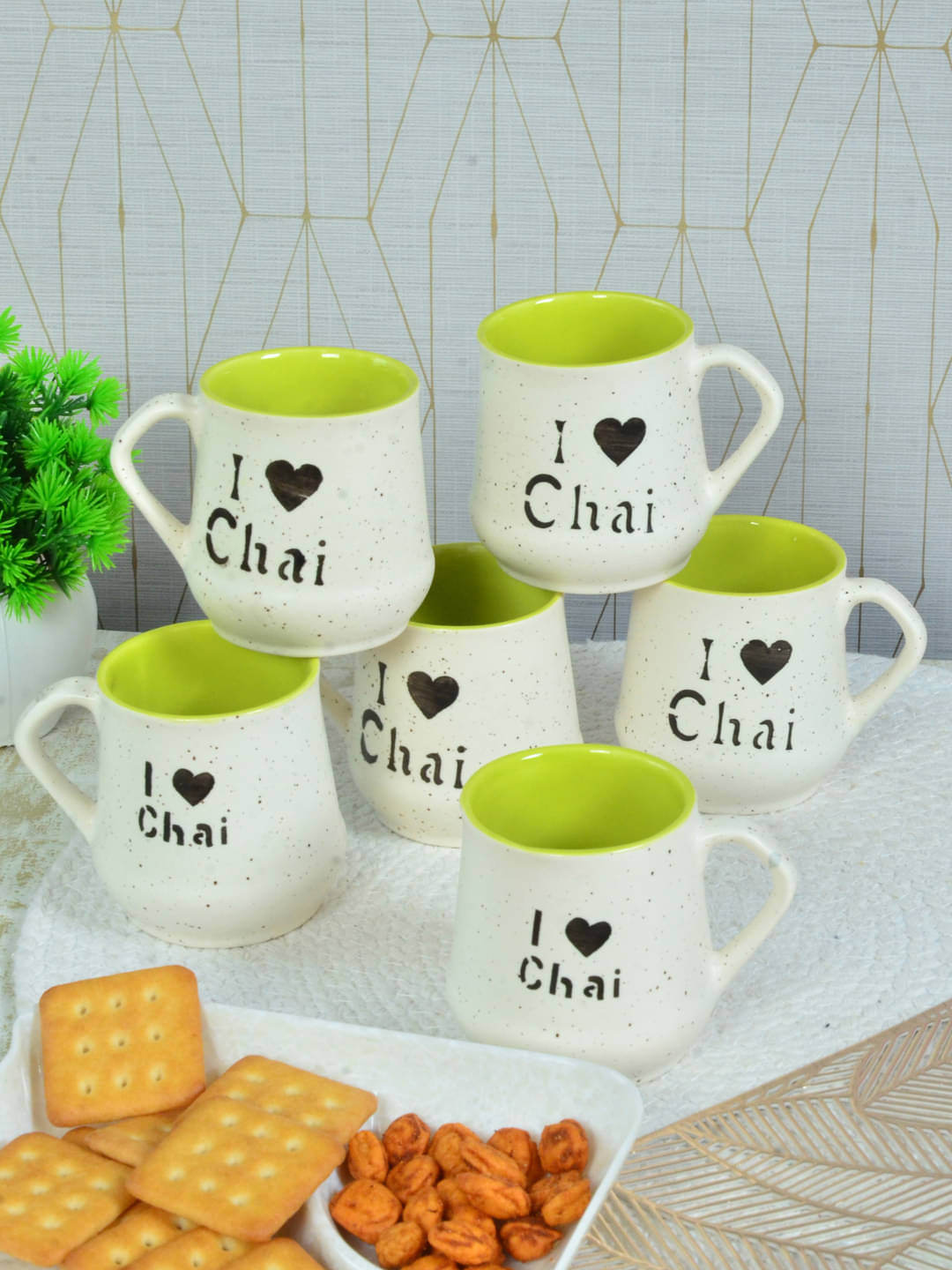     			FABINALIV FLCUP-1069 Solid Ceramic Tea Cup 180 ml ( Pack of 6 )