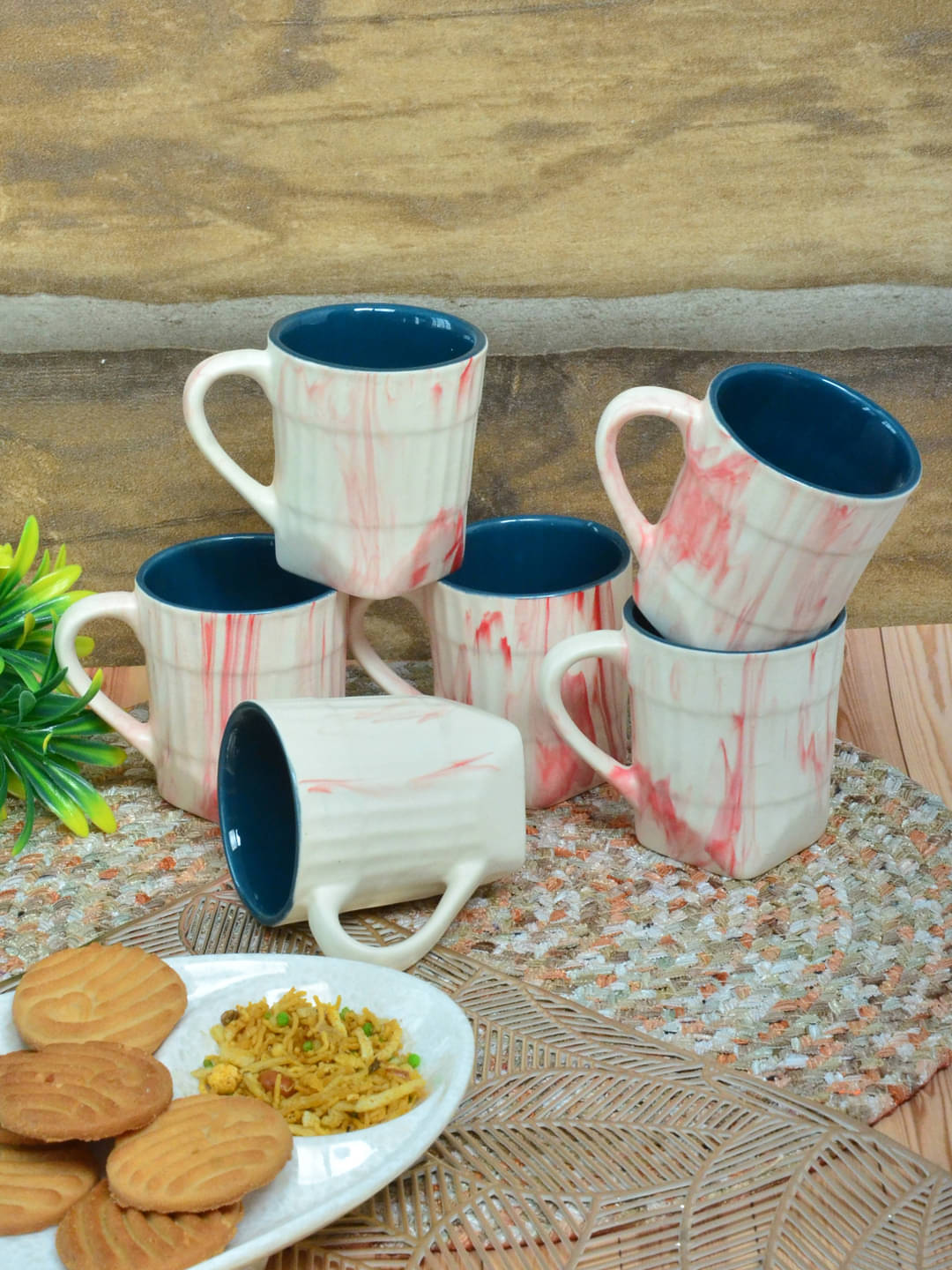     			FABINALIV FLCUP-1073 Solid Ceramic Tea Cup 150 ml ( Pack of 6 )