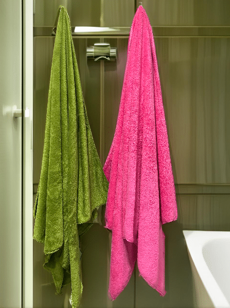     			Finesse Decor Pack of 2 Microfibre Below 300 -GSM Bath Towel ( Green )