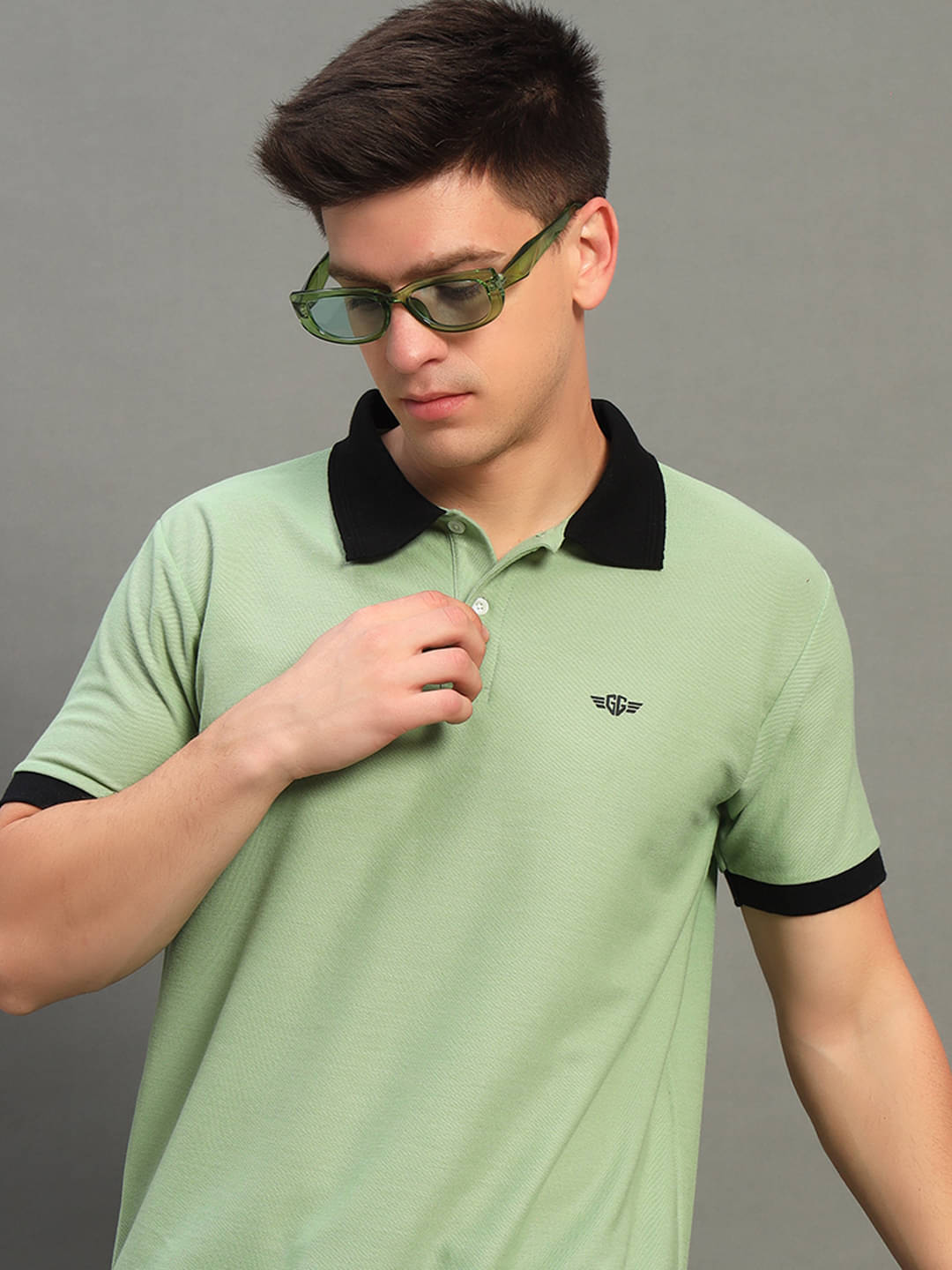 GET GOLF Pack of 1 Cotton Blend Regular Fit Solid Half Sleeves Men's Polo T Shirt ( Sea Green ) GET GOLF Pack of 1 Cotton Blend Regular Fit Solid Half Sleeves Men's Polo T Shirt ( Sea Green )