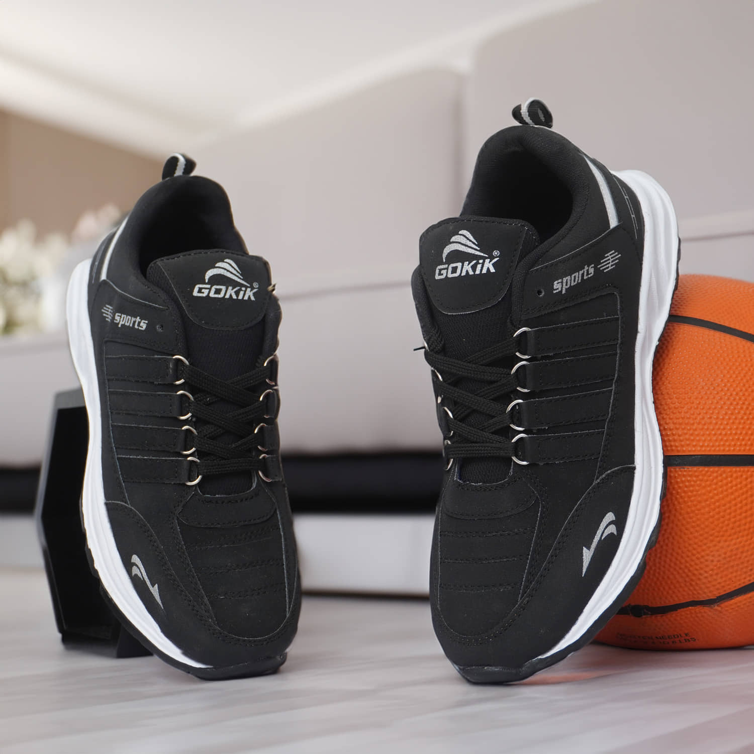 Gokik cos Black Men's Sports Running Shoes - Sports Shoes | Buy online on ZillyBuy