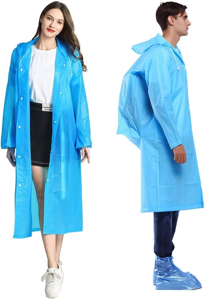     			Infispace Light Blue PVC Men's Raincoat ( Pack of 1 )