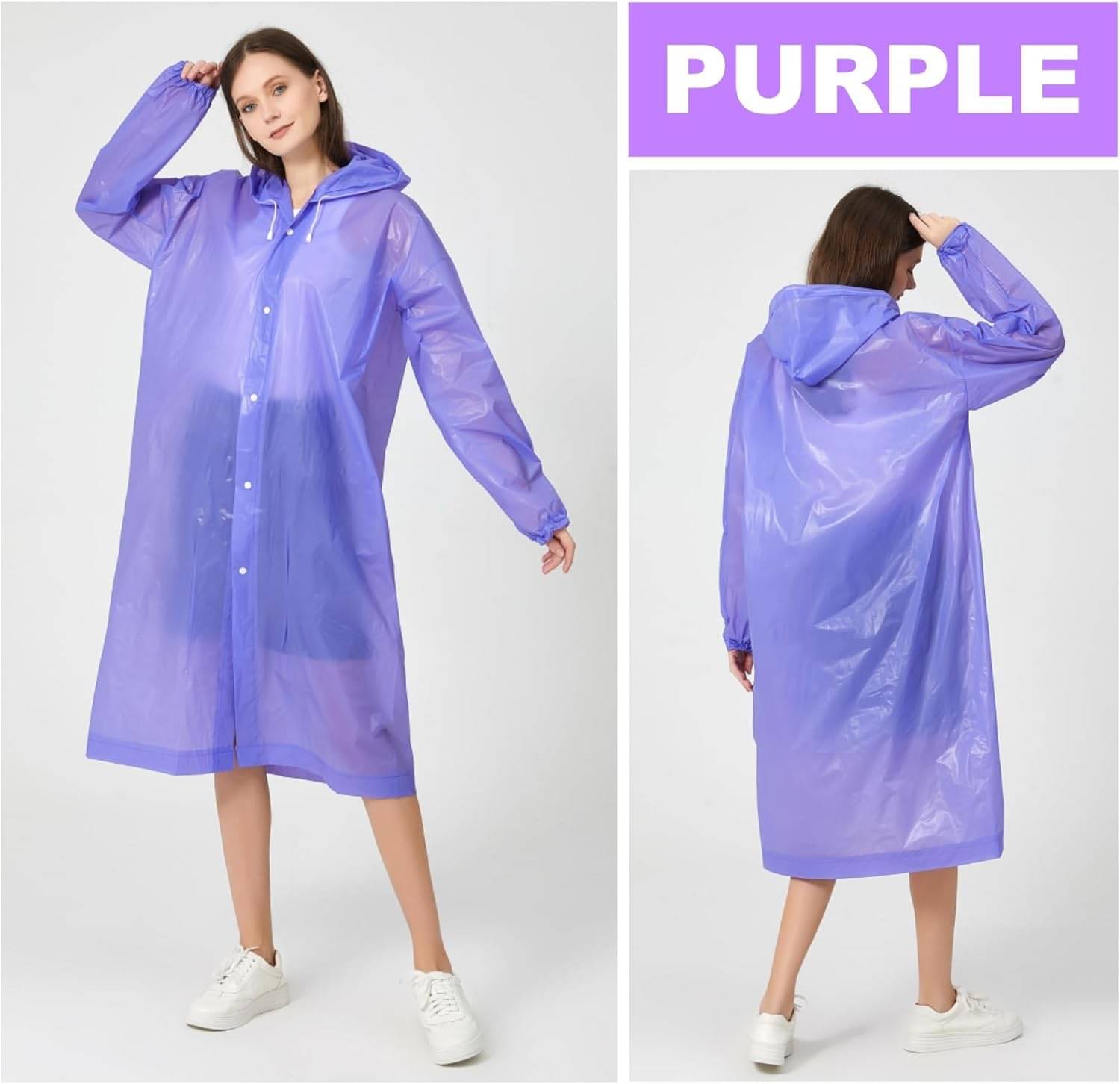     			Infispace PVC Long Raincoat - Purple