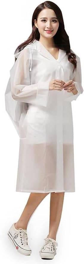 Infispace PVC Long Raincoat - White Infispace PVC Long Raincoat - White